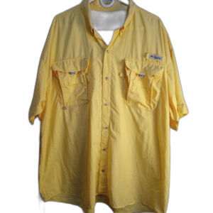 Columbian Shirt XXL Yellow Fishing Shirt Mesh Lined Performance Fishing Gear Top